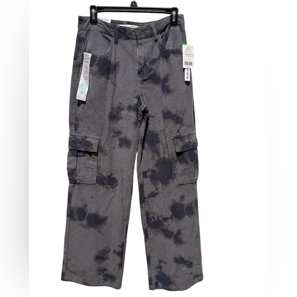 Kohl's Gray Tie-Dye Flare & Wide Leg Jeans